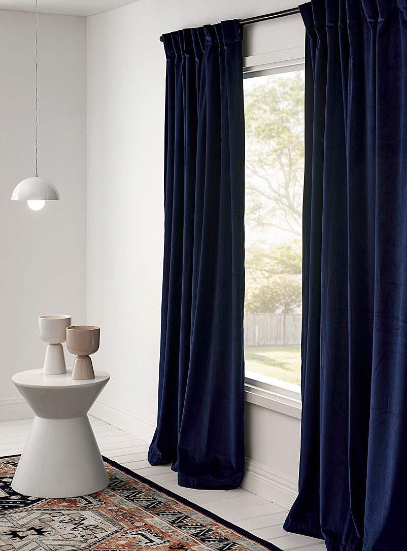Simons Maison Marine Blue Luxurious velvet curtain See available sizes