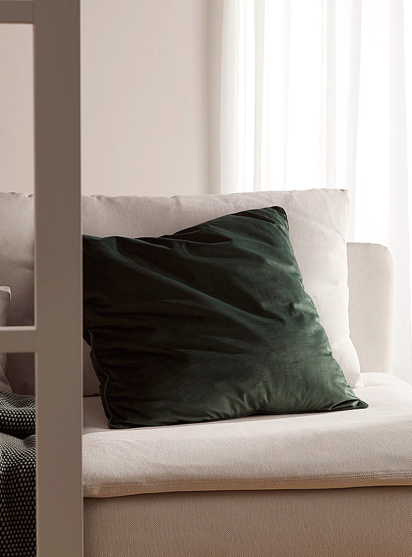 Simons Maison Khaki Luxurious velvet Euro cushion 60 x 60 cm