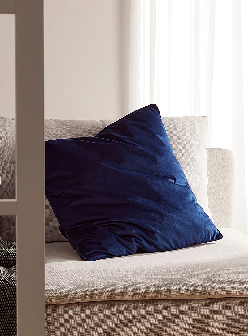 Simons Maison Marine Blue Luxurious velvet Euro cushion 60 x 60 cm