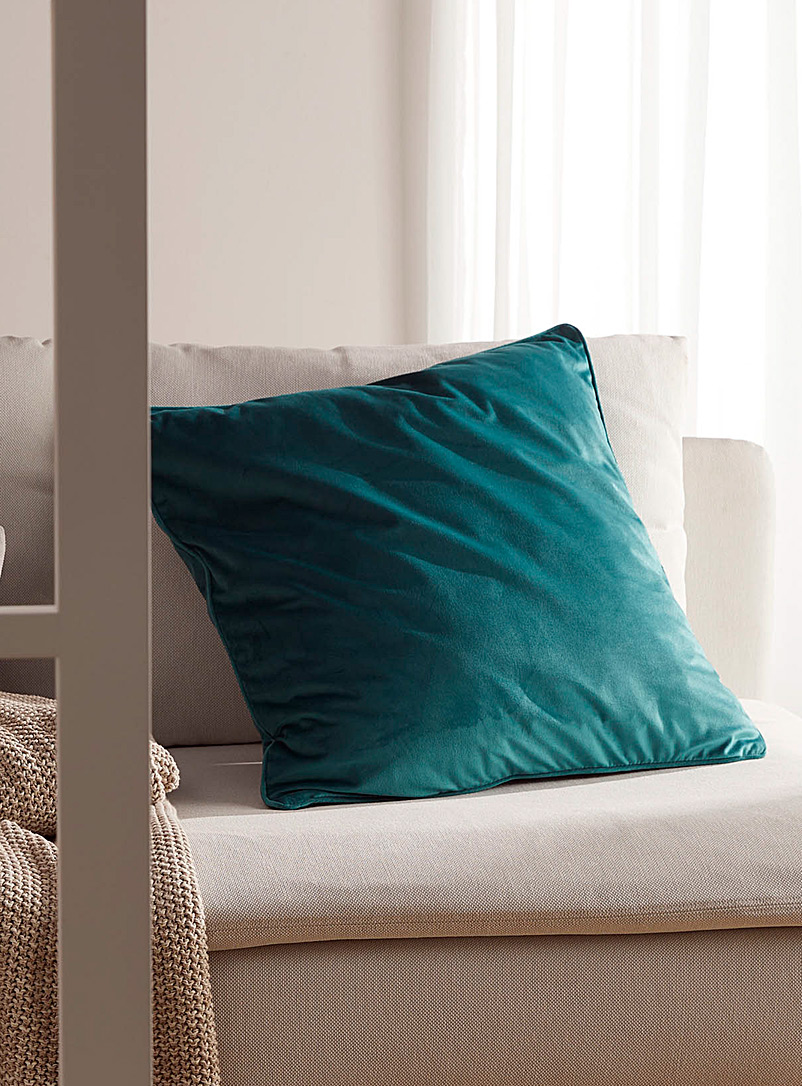 Simons Maison Teal Luxurious velvet Euro cushion 60 x 60 cm