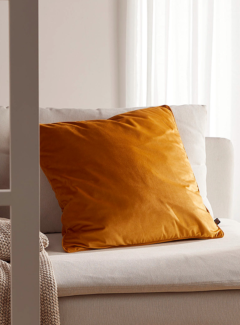 Simons Maison Medium Yellow Luxurious velvet Euro cushion 60 x 60 cm
