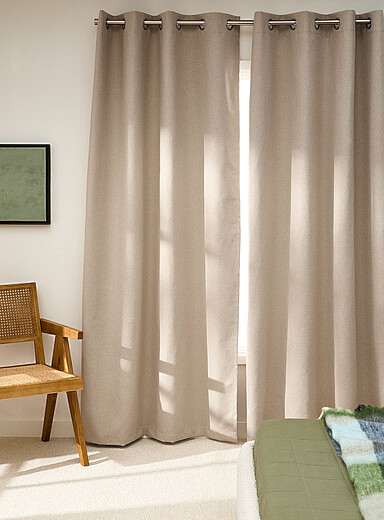 Faux-wool blackout curtain <b>Single panel</b> 130 x 220&nbsp;cm