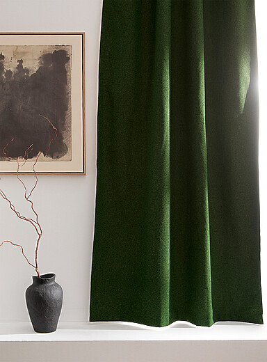 Faux-wool blackout curtain <b>One panel</b> 130 x 220&nbsp;cm