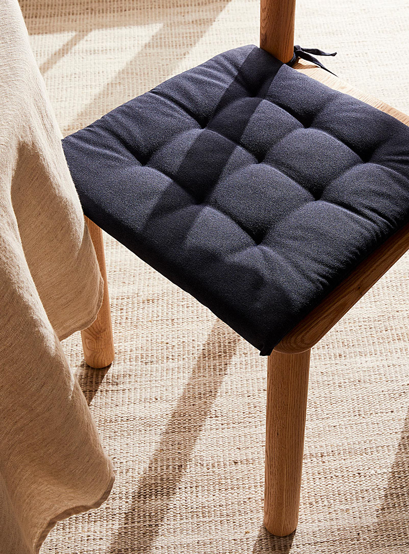 Simons Maison Slate Blue Heathered chair cushion 40 x 40 cm
