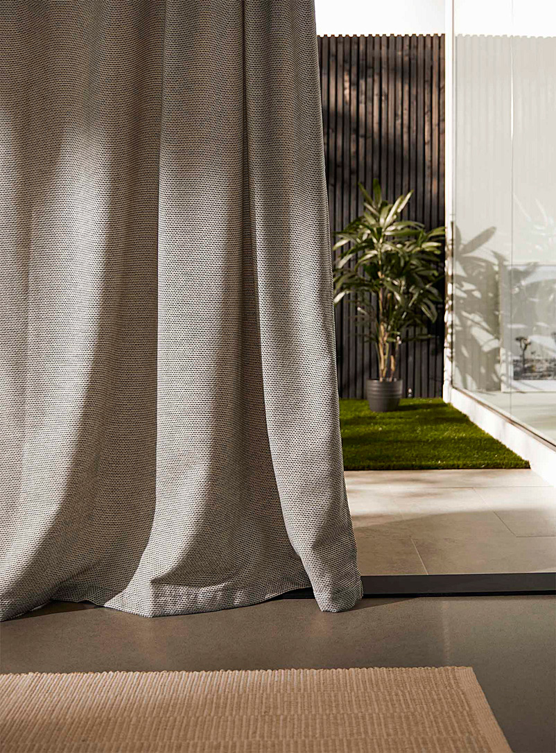 Simons Maison Patterned Grey Two-tone velvety curtain 132 x 220 cm