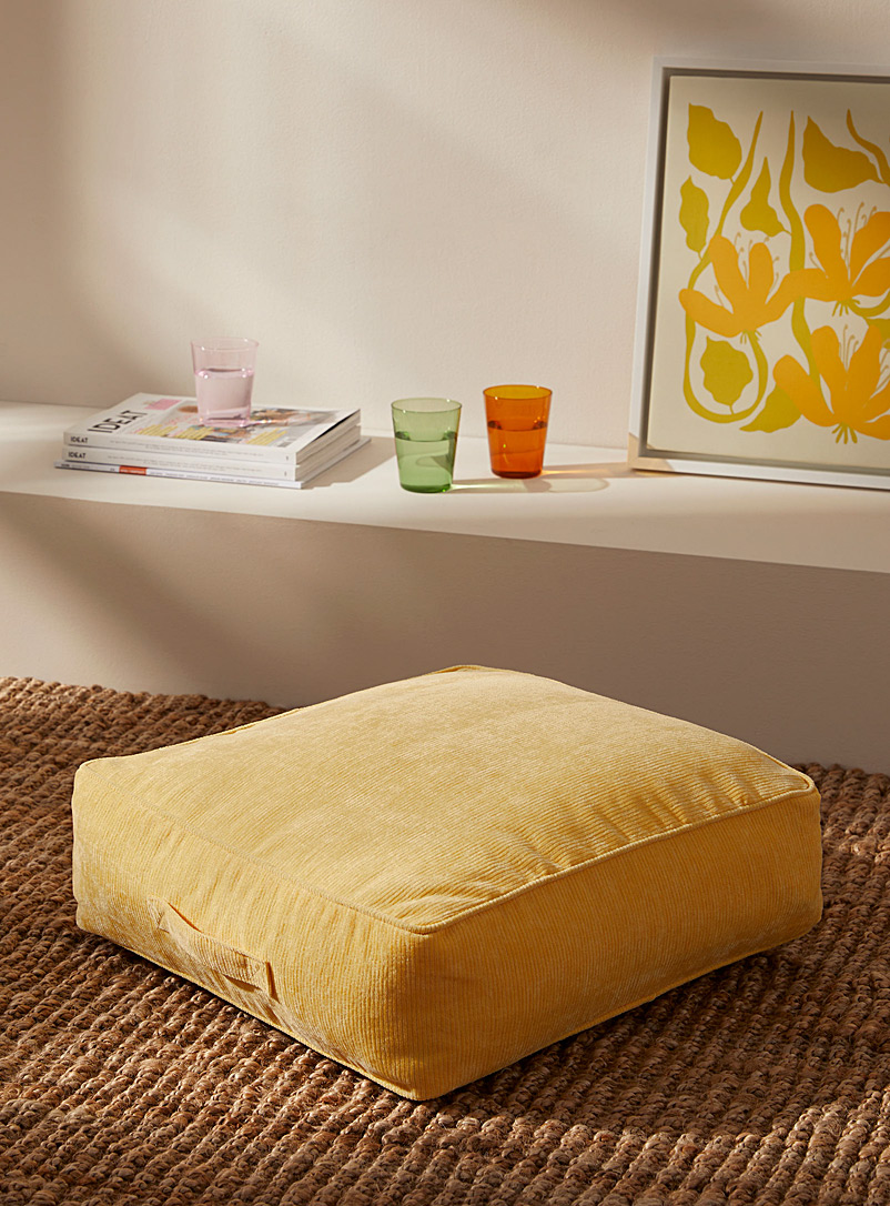 Simons Maison Golden Yellow Corduroy floor cushion
