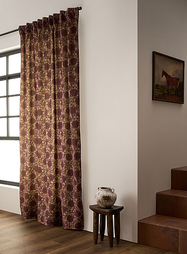 Fall sunflowers velvety curtain <b>One panel</b> 140 x 220&nbsp;cm