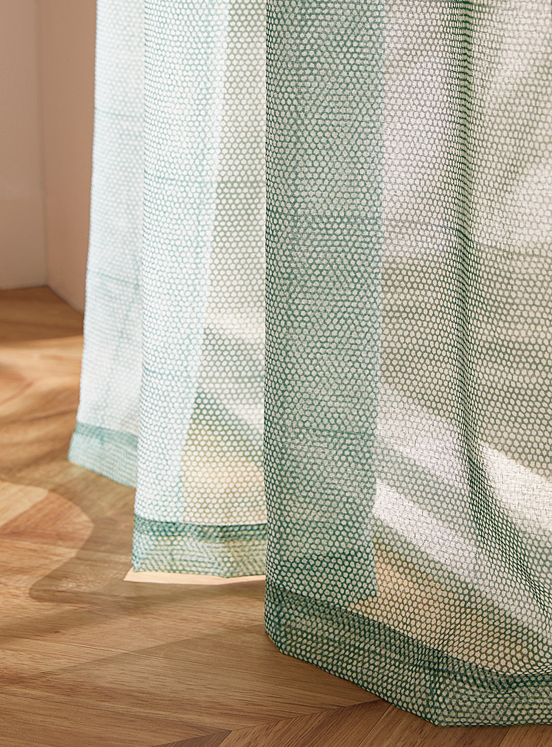 Simons Maison Patterned Green Check dotted curtain 135 x 220 cm