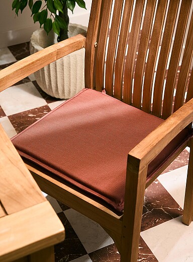 Solid canvas outdoor chair cushion 40 x 40 cm <b>Live Outside exclusive collection</b>