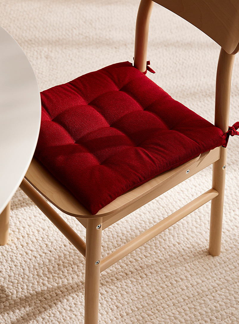Simons Maison: Le coussin de chaise chiné 40 x 40 cm Rouge