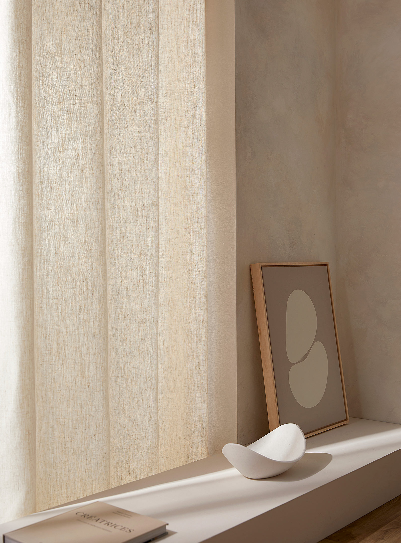 Simons Maison Linen Texture Curtain See Available Sizes In Ivory White