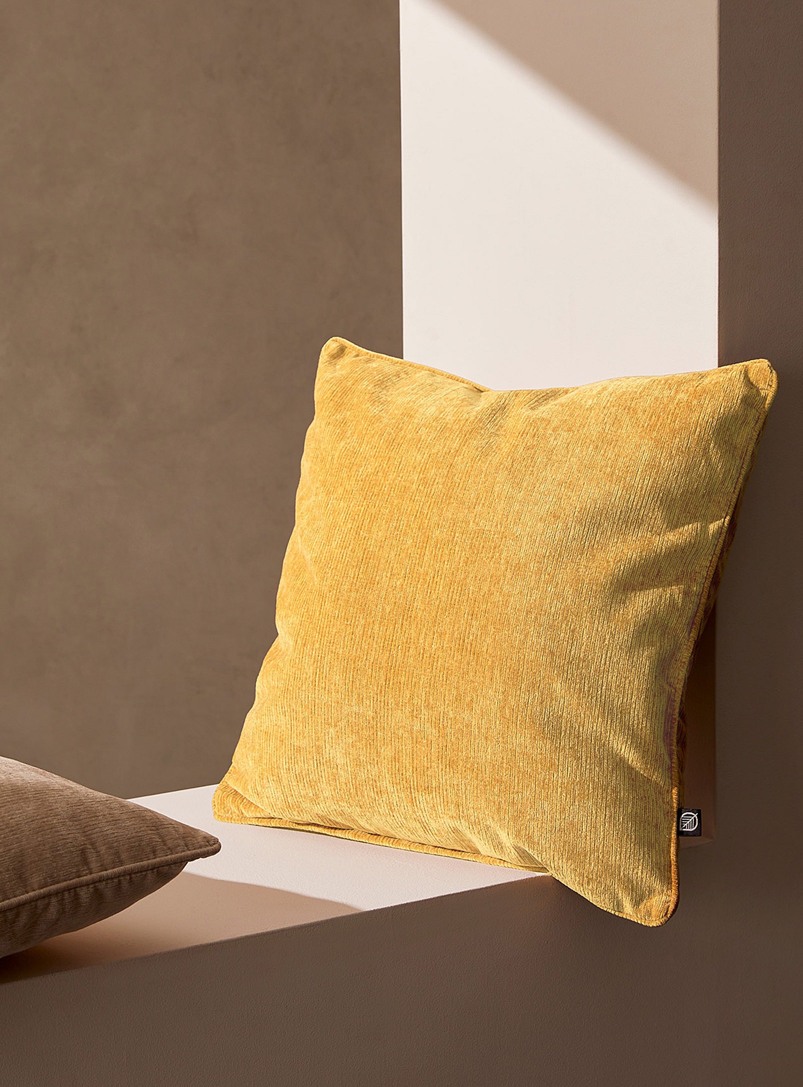 Simons Maison Corduroy Cushion 45 X 45 Cm In Golden Yellow