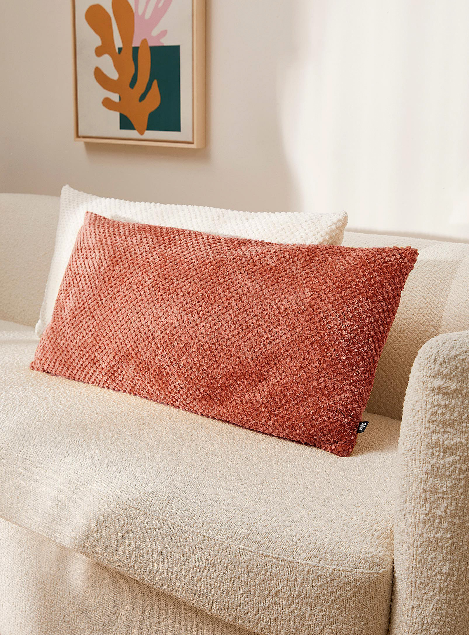 Simons Maison Plush Cushion 40 X 80 Cm In Cherry Red