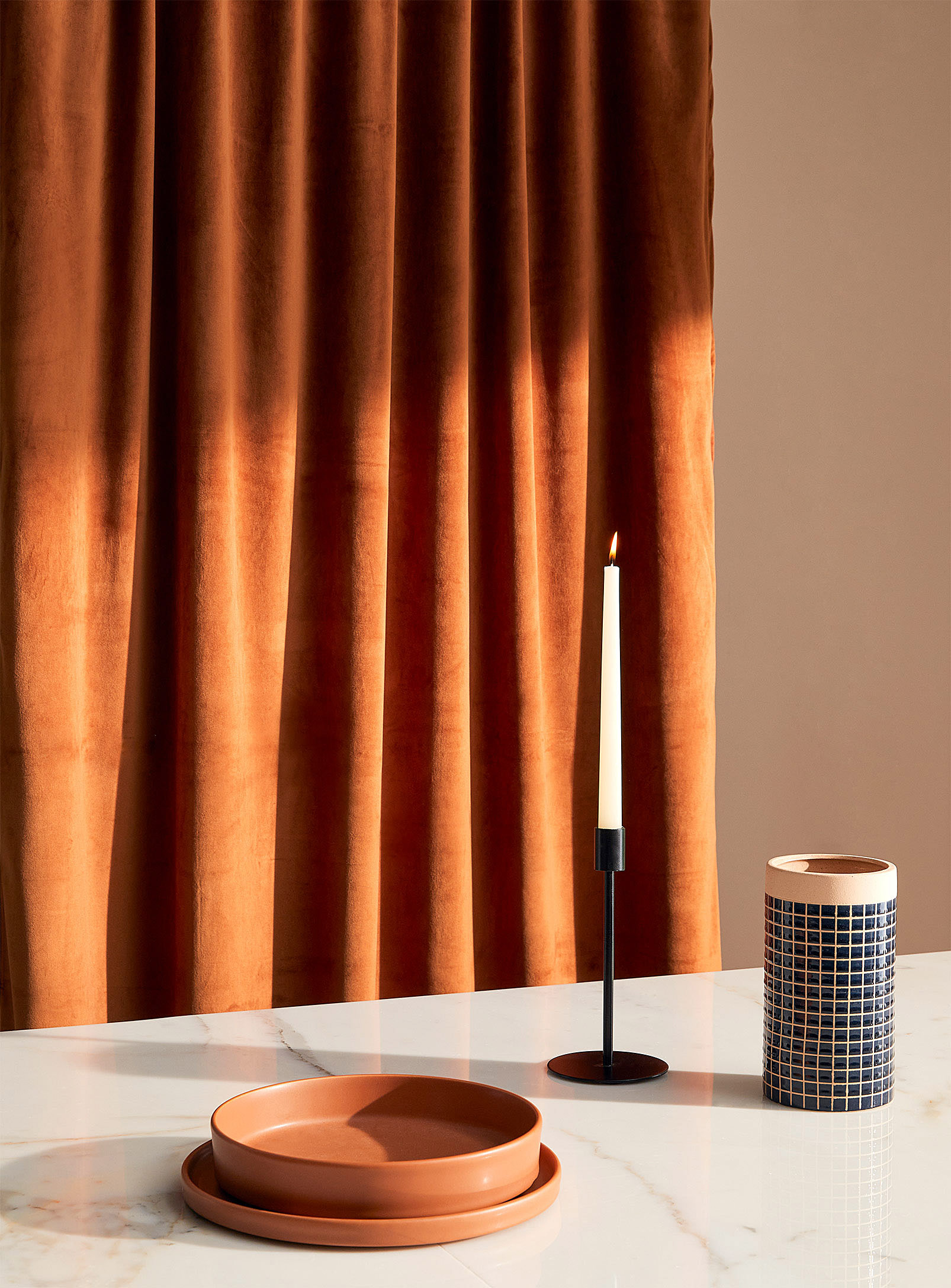 Simons Maison Luxurious Velvet Curtain See Available Sizes In Brown