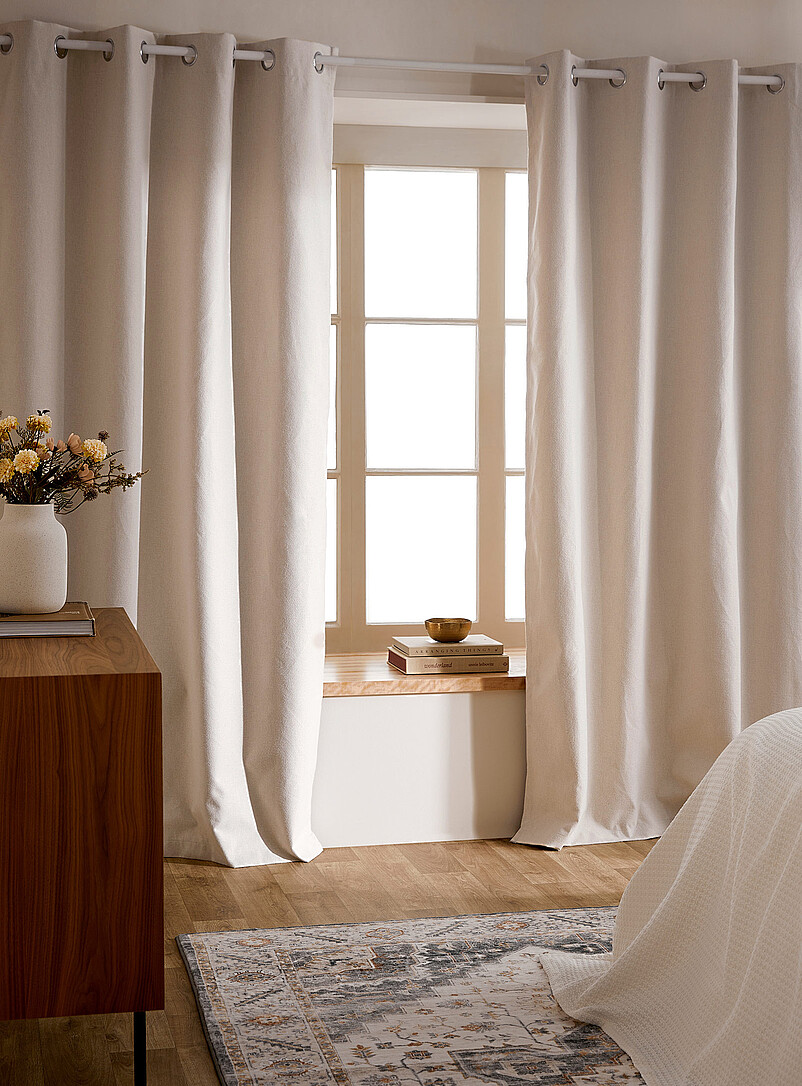 Faux-wool blackout curtain One panel 130 x 220 cm product image (primary)