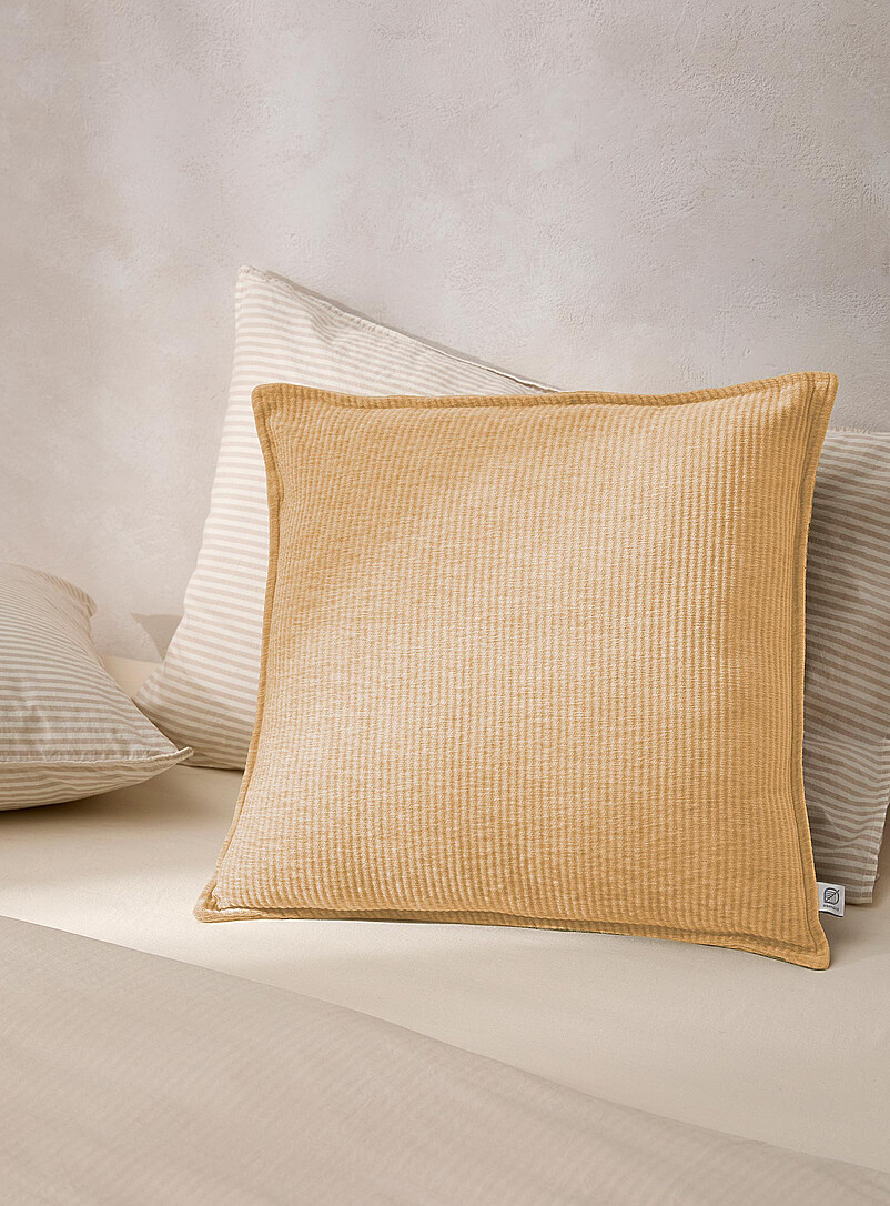 Ribbed chenille knit removable cover cushion 50 x 50 cm product image (primary)