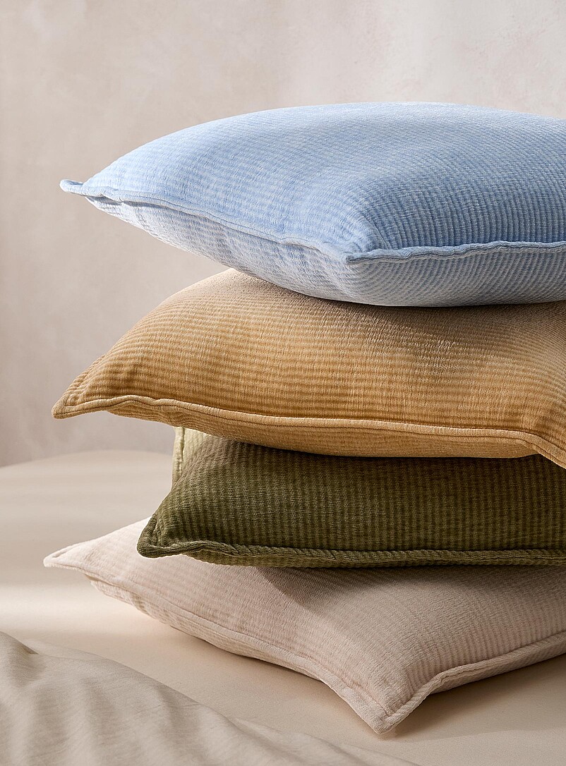 Ribbed chenille knit removable cover cushion 50 x 50 cm product image 3