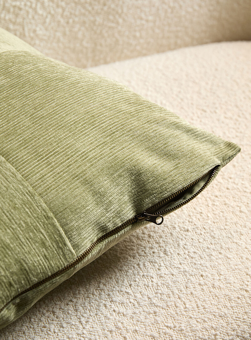 Corduroy checkerboard removable-cover cushion 50 x 50 cm product image 2
