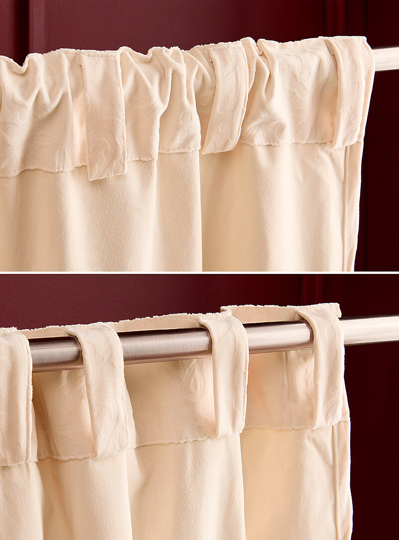 Damask-style velvety curtain One panel 140 x 220 cm product image 3
