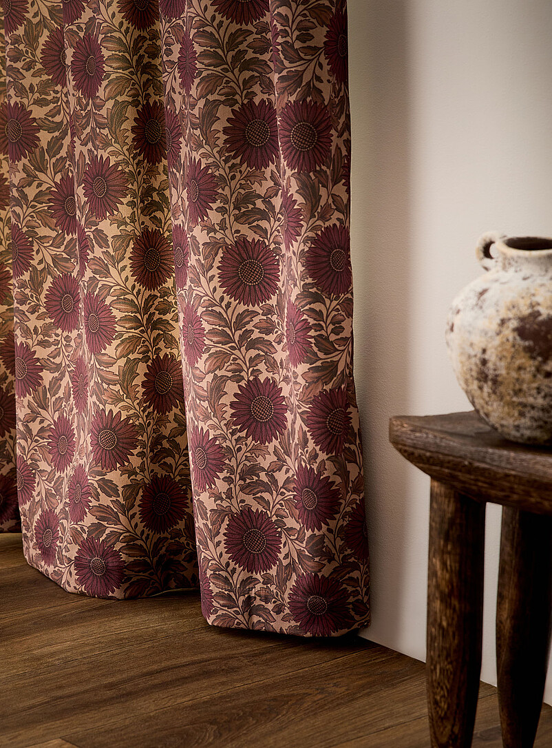 Fall sunflowers velvety curtain One panel 140 x 220 cm product image 2