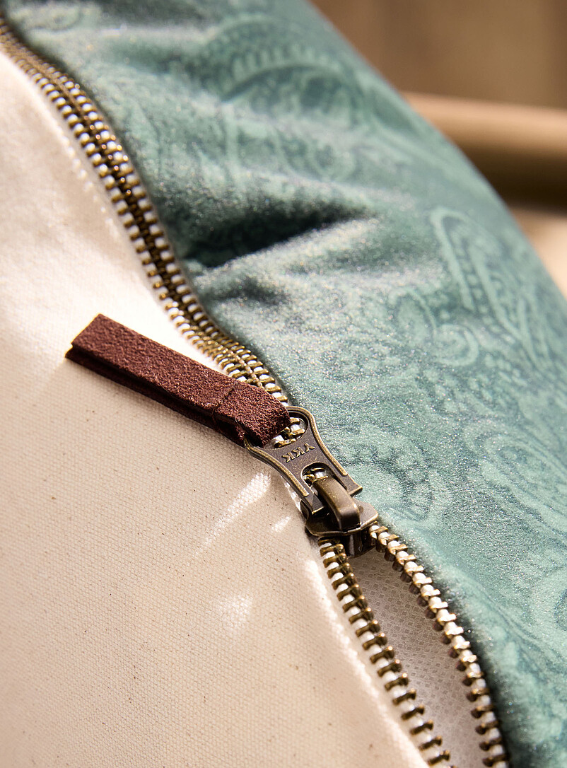 Velvety paisley removable cover cushion product image 3