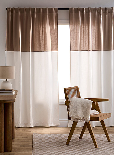 Soothing two-tone curtain Single panel 130 x 220 cm | Simons Maison ...