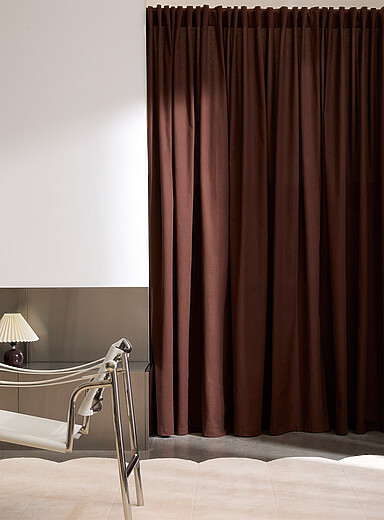 Pure cotton solid curtain <b>Single panel</b> 130 x 220&nbsp;cm