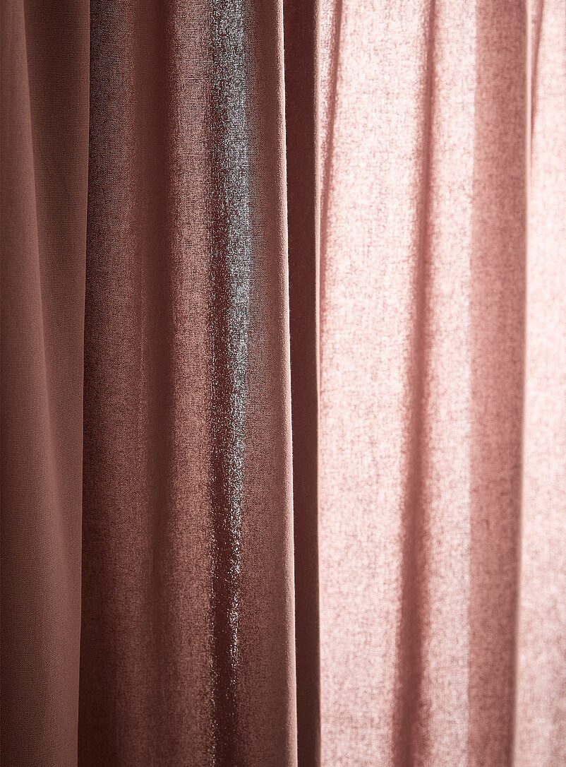 Simons Maison Brown Pure cotton solid curtain <b>Single panel</b> 130 x 220&nbsp;cm
