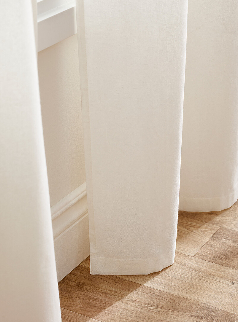 Bright white pure cotton curtain One panel 130 x 220 cm product image 2
