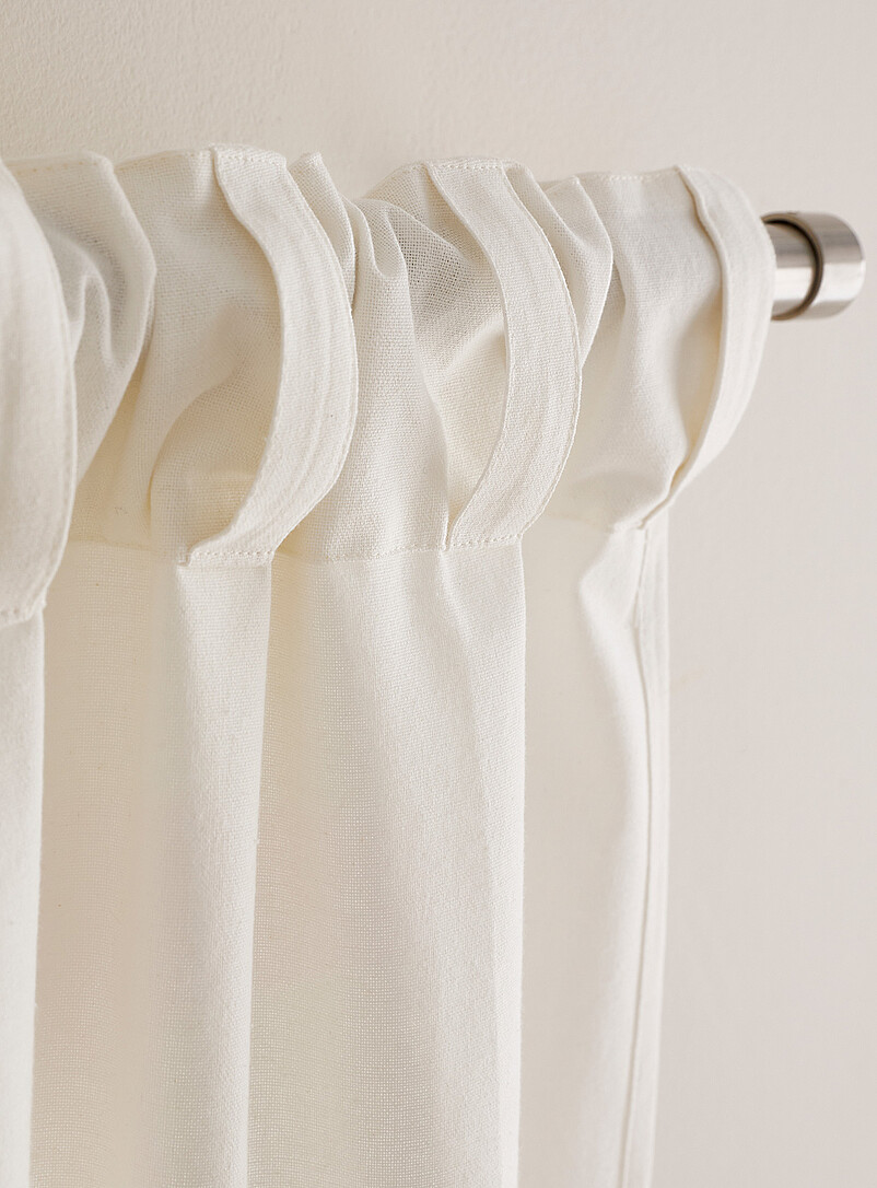 Bright white pure cotton curtain One panel 130 x 220 cm product image 3