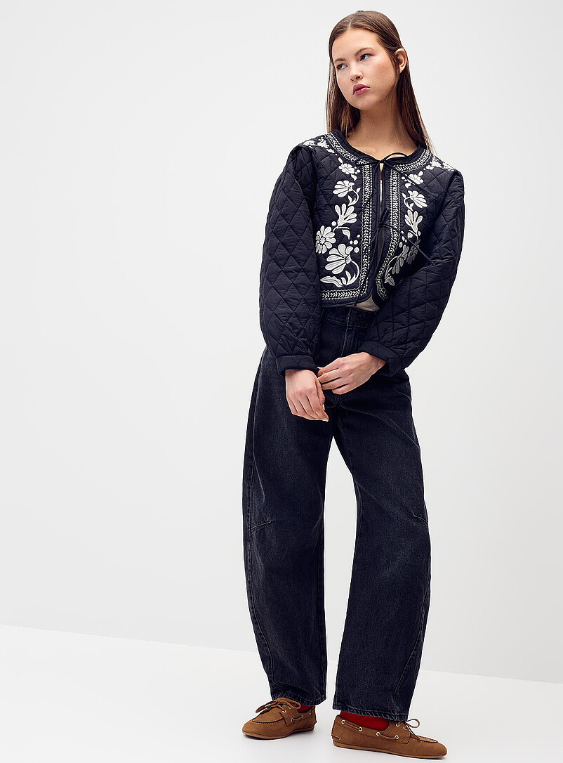 Embroidered flowers quilted jacket | Twik | Women's Jackets and