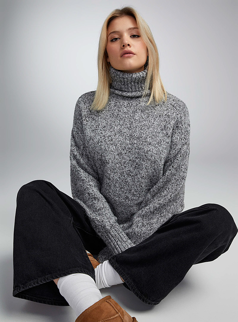Twik Oxford Heathered turtleneck sweater for women