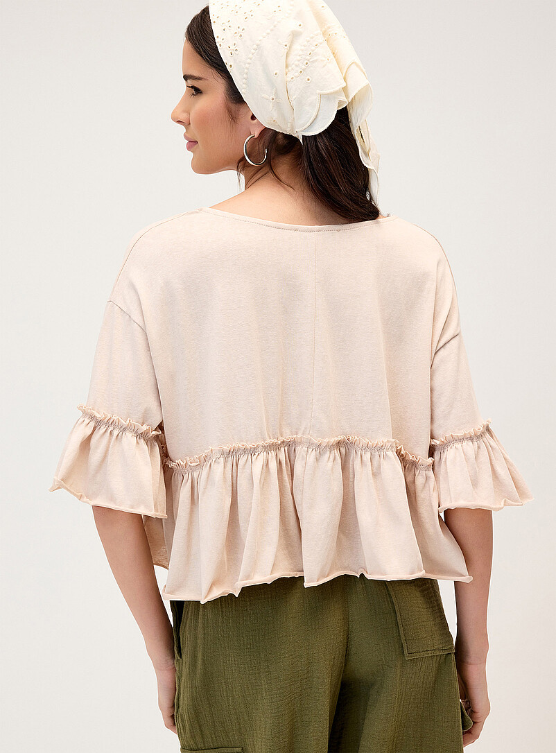 Ruffled bohemian T-shirt product image 3