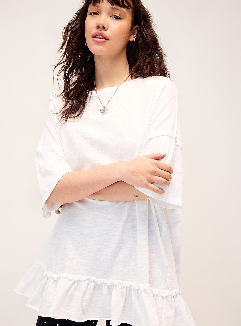 Ruffled slub oversized T-shirt product image 2