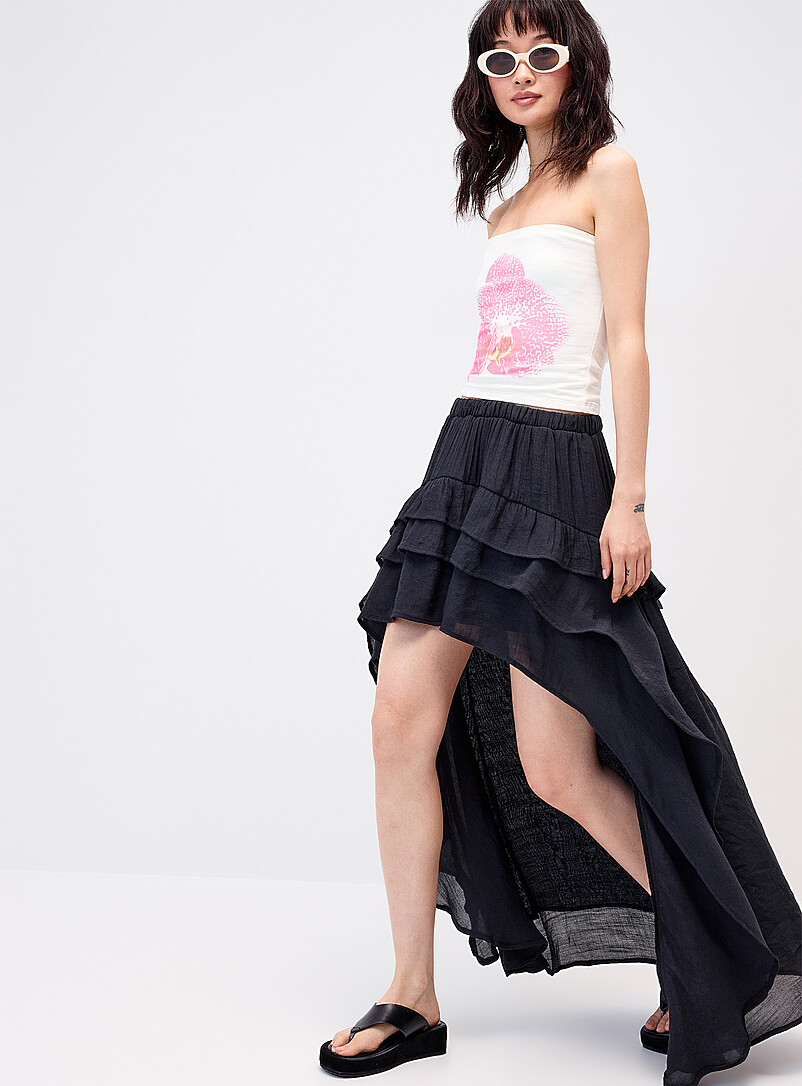 Tiered Ruffle Maxi Skirt