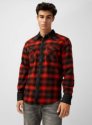 Levi's Patterned red Barstow Western check shirt for men