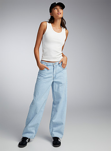 Faded blue cargo loose jean, Rehab, Women's Bootcut Jeans Online
