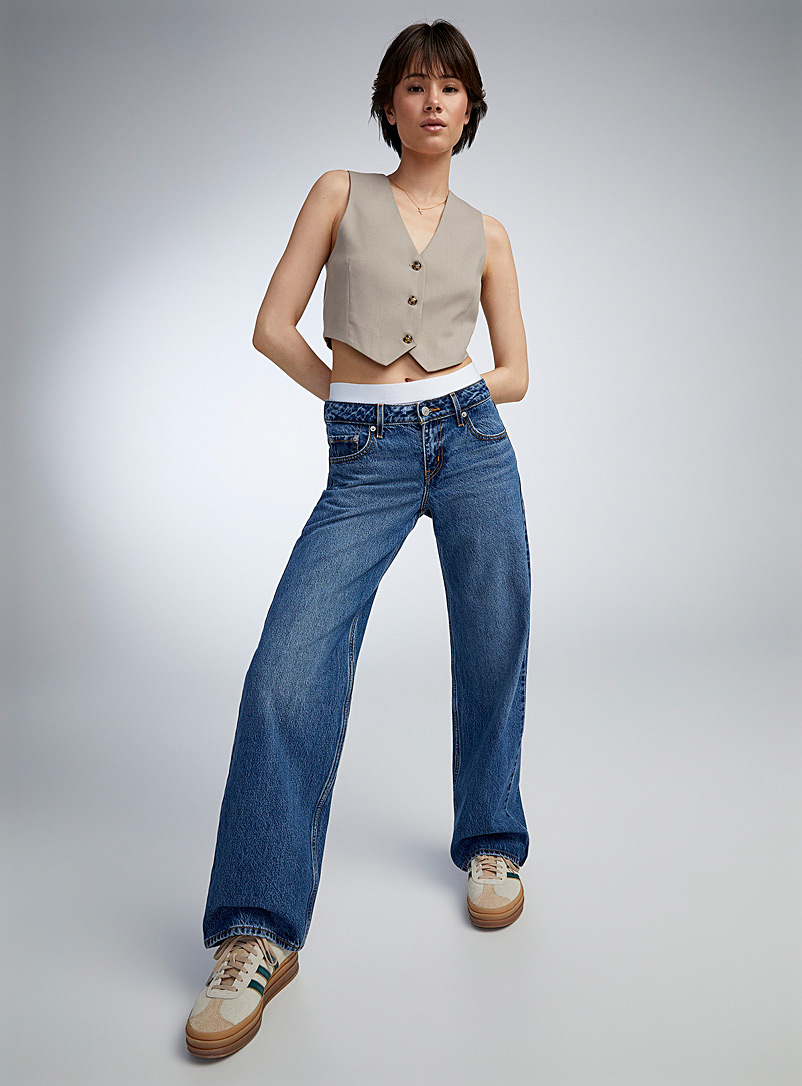 Levi's: Le jean ample taille basse bleu foncé Bleu royal-saphir pour femme