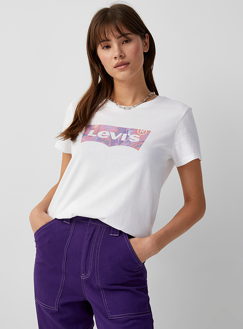 Levi's: Le t-shirt logo marbre Blanc pour femme