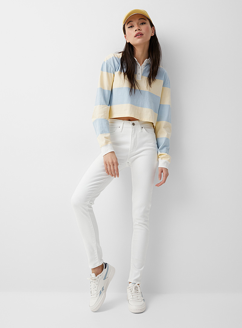 Levi's White 721 white high-waisted skinny jean for women