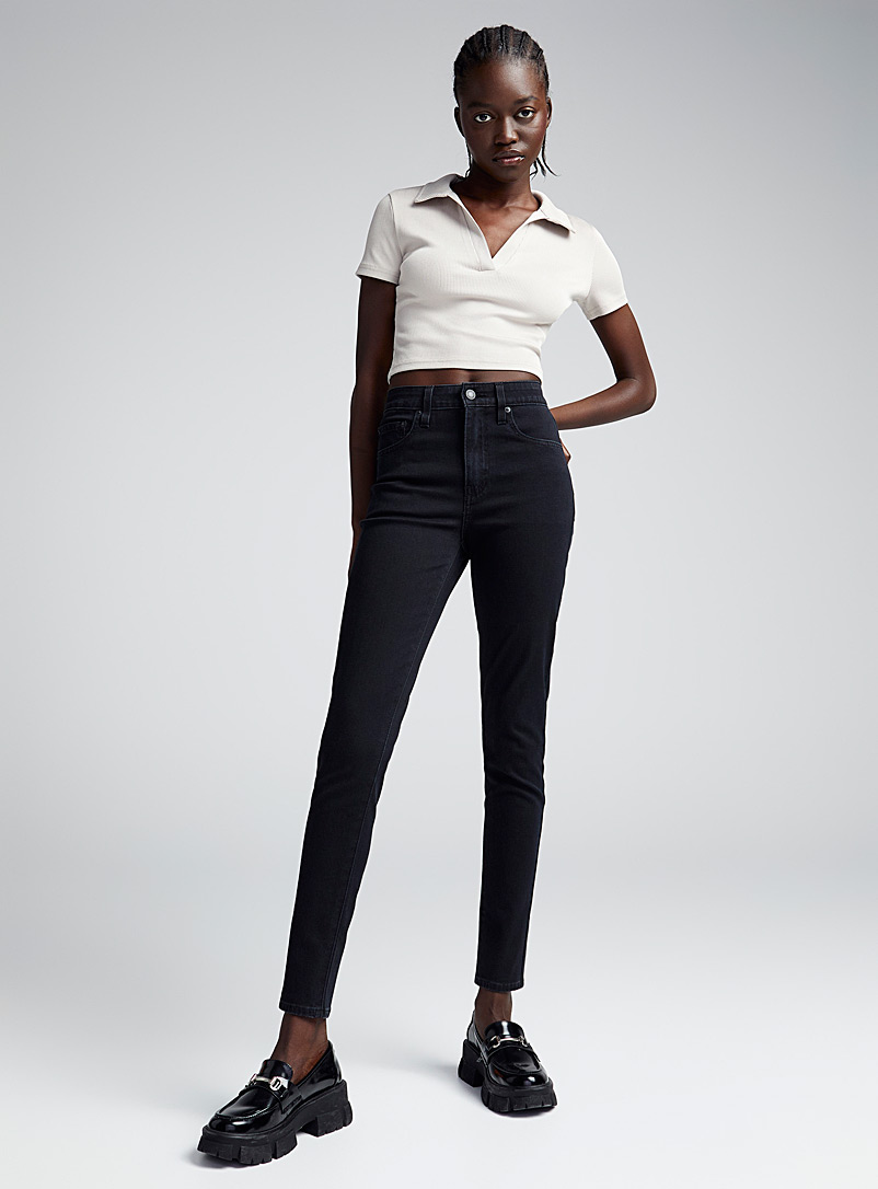 Levi's: Le jean ajusté taille haute 721 noir Noir pour femme