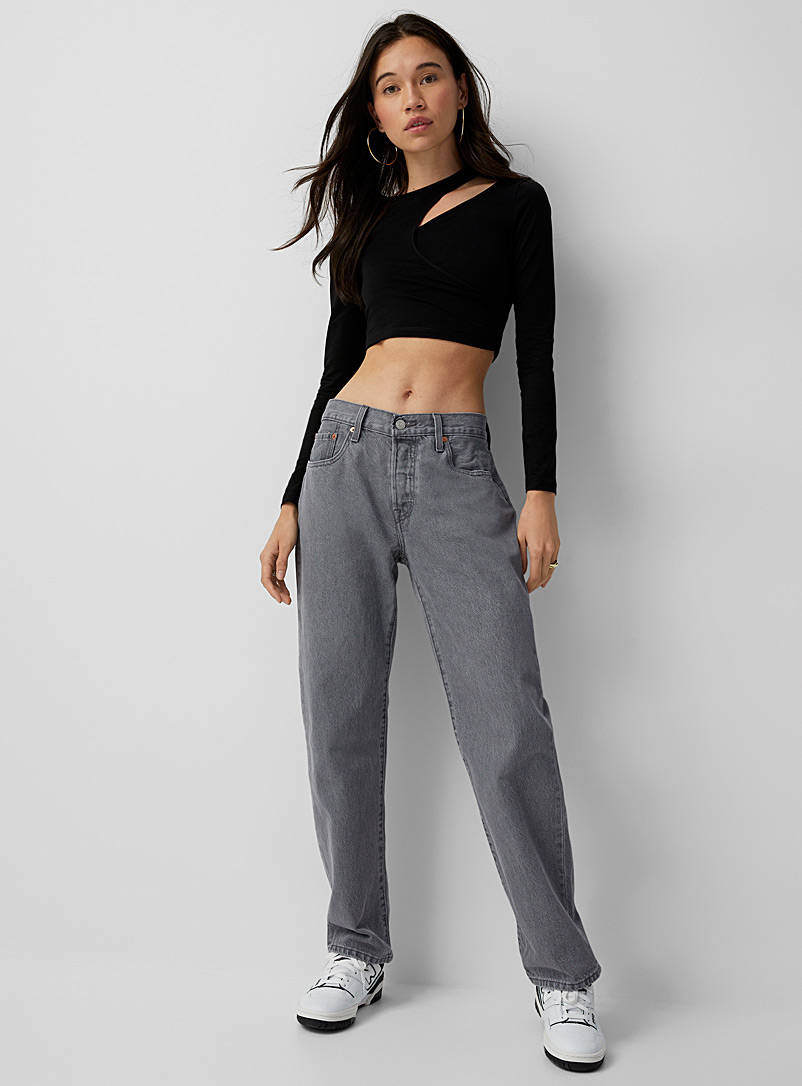 Levi's Grey 90S-style ash grey 501 jean for women