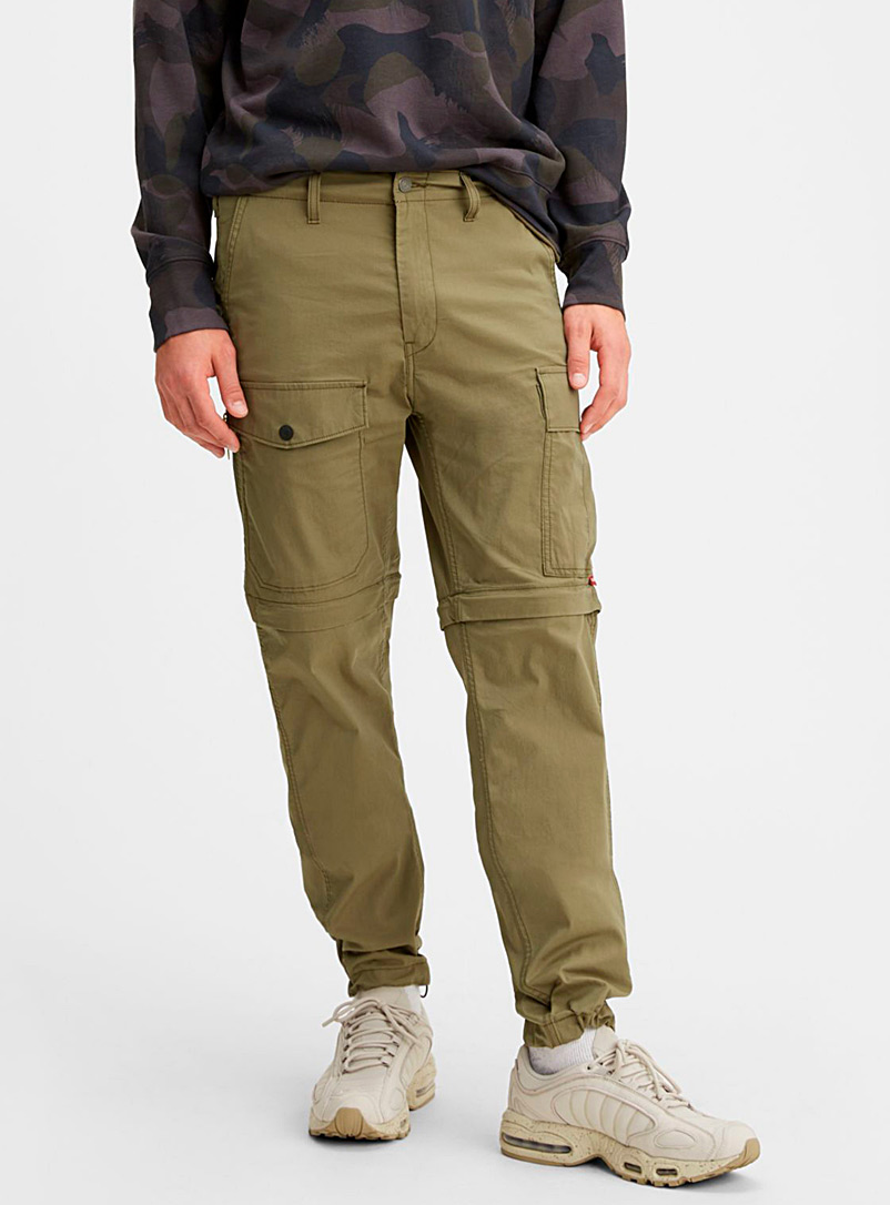 mens slim fit green cargo pants
