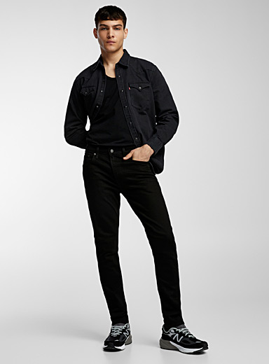 Levi's Black Flex 512 dark black jean Slim fit for men