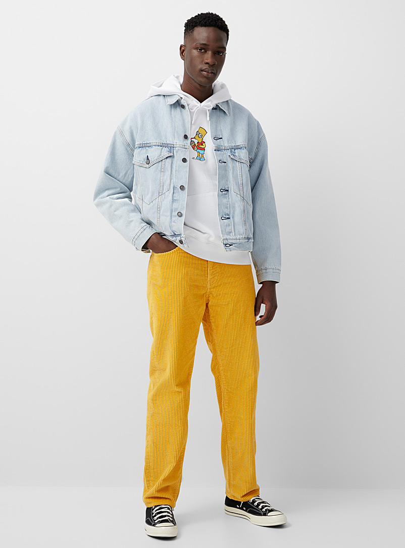 Levi's: Le pantalon velours côtelé jaune Simpson Coupe droite Jaune or pour homme