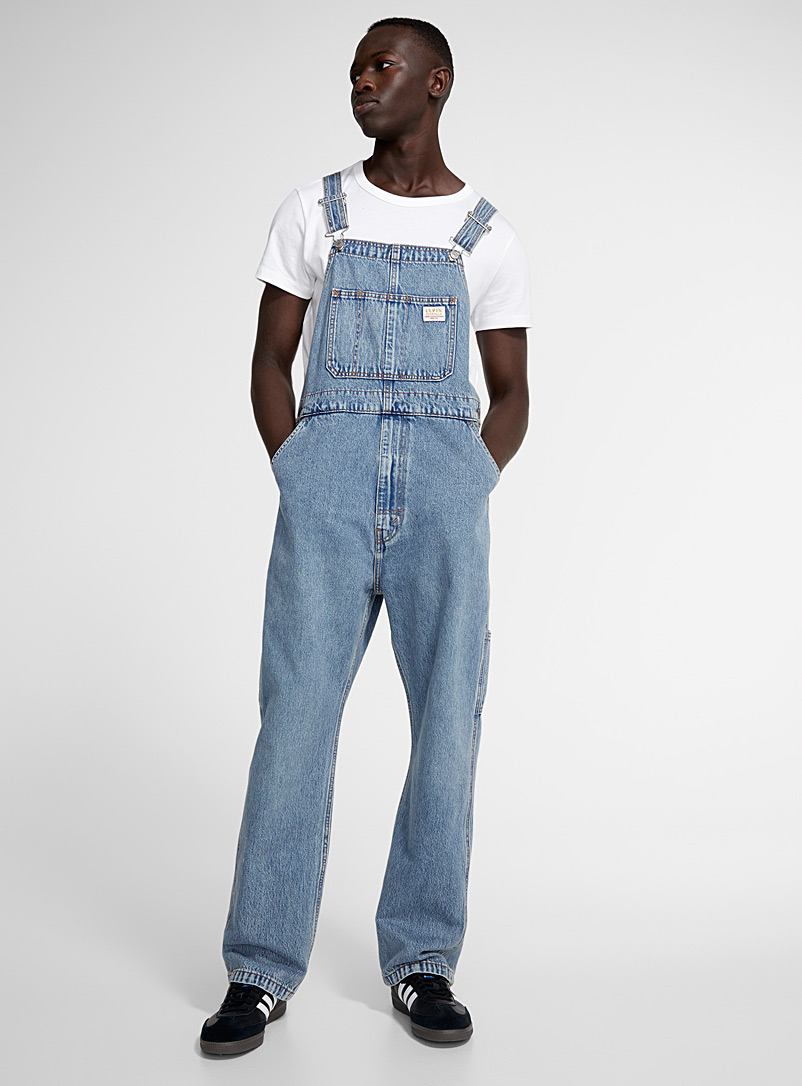Faded blue denim carpenter overalls | Levi\'s | Shop Men\'s Jeans in New  Proportions Online | Simons