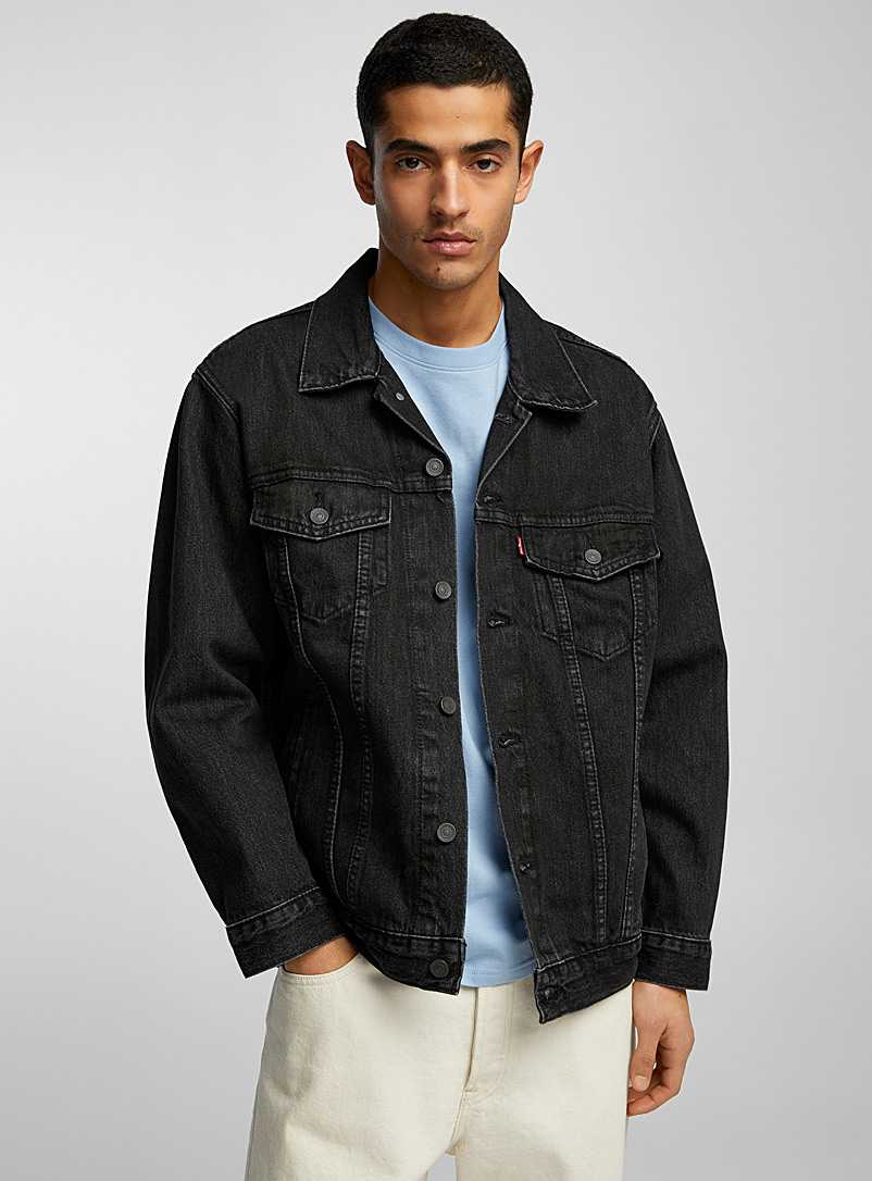 Levi's Black Black Trucker jean jacket for men
