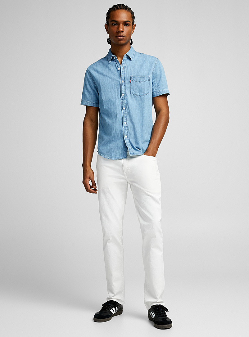 Levi's: Le jean extensible blanc pur Coupe étroite Blanc pour homme
