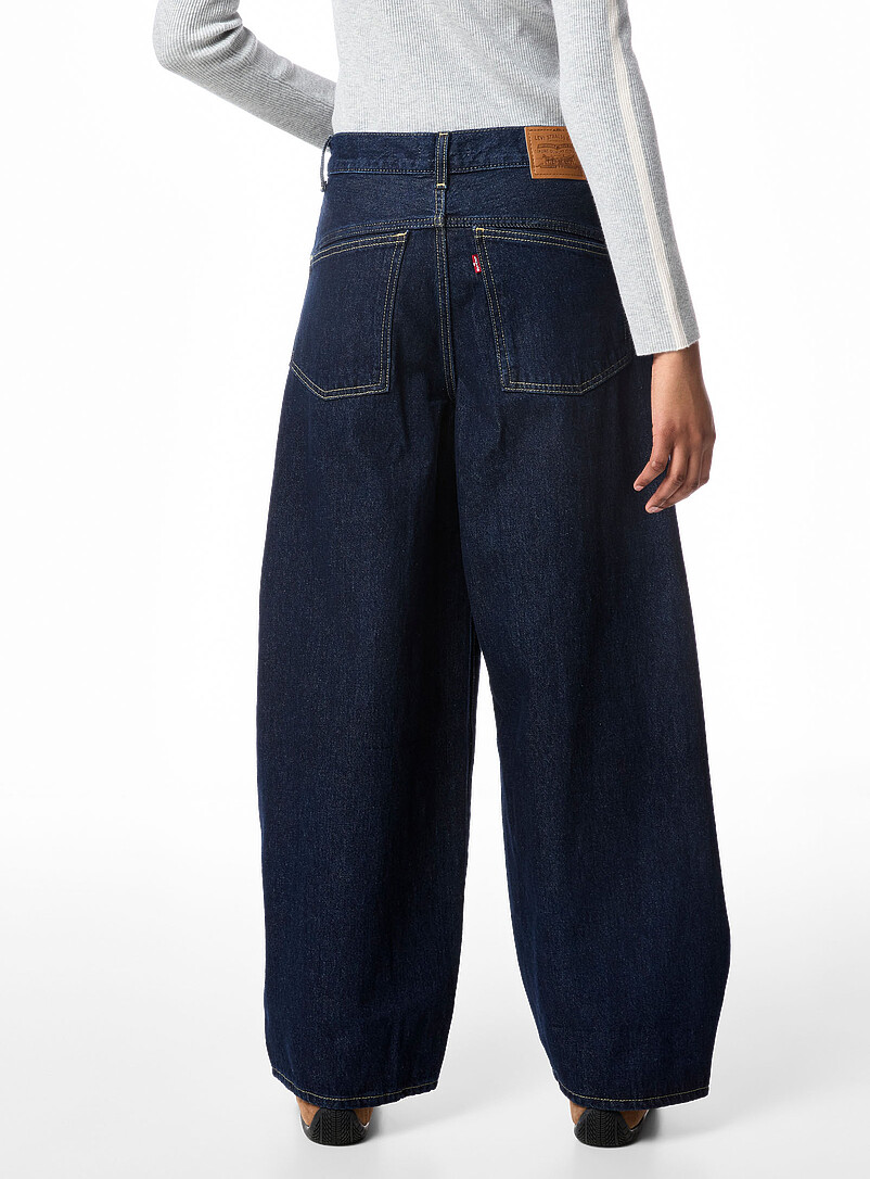 Levi's Dark wash Ultra-wide-leg barrel-leg jean for women