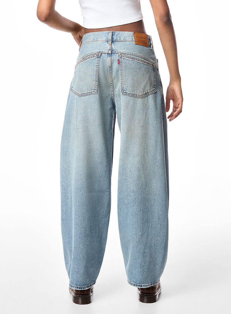 Levi's Dark wash Ultra-wide-leg barrel-leg jean for women